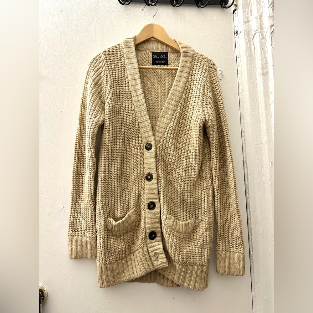 Lara Knit Cardigan Sweater Cream Color SIZE-MEDIUM